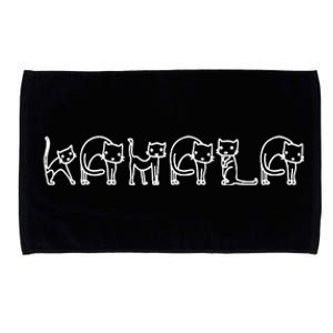 Kamala Cat Letter Font Design Microfiber Hand Towel