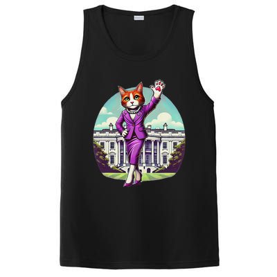 Kamala Cat Lady 2024 Stylish White House Election Fun PosiCharge Competitor Tank