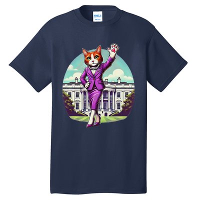 Kamala Cat Lady 2024 Stylish White House Election Fun Tall T-Shirt