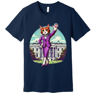 Kamala Cat Lady 2024 Stylish White House Election Fun Premium T-Shirt