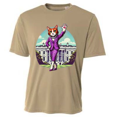 Kamala Cat Lady 2024 Stylish White House Election Fun Cooling Performance Crew T-Shirt