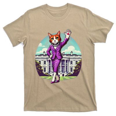 Kamala Cat Lady 2024 Stylish White House Election Fun T-Shirt