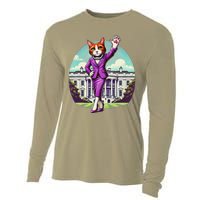 Kamala Cat Lady 2024 Stylish White House Election Fun Cooling Performance Long Sleeve Crew