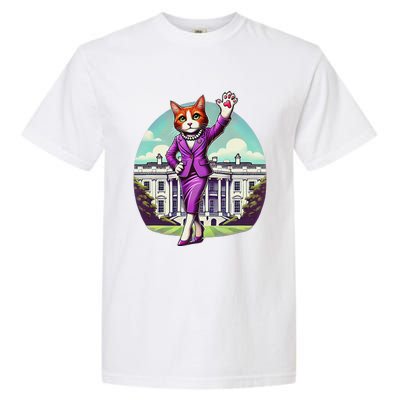 Kamala Cat Lady 2024 Stylish White House Election Fun Garment-Dyed Heavyweight T-Shirt