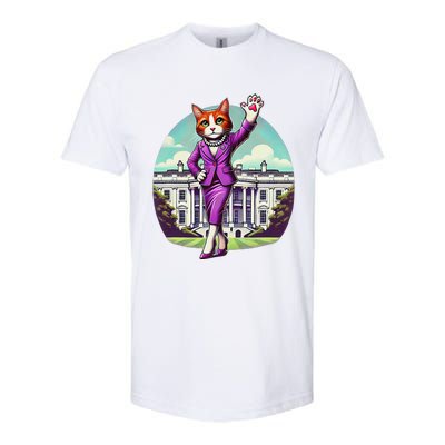 Kamala Cat Lady 2024 Stylish White House Election Fun Softstyle CVC T-Shirt