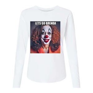 Kamala Clown Lets Go Brenda Womens Cotton Relaxed Long Sleeve T-Shirt