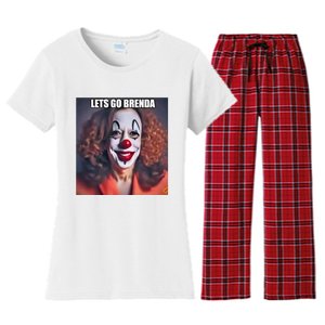 Kamala Clown Lets Go Brenda Women's Flannel Pajama Set