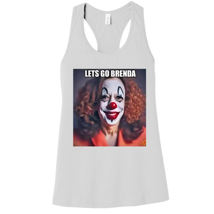 Kamala Clown Lets Go Brenda Women's Racerback Tank