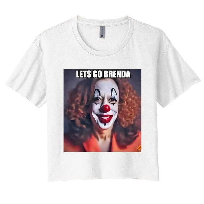 Kamala Clown Lets Go Brenda Women's Crop Top Tee