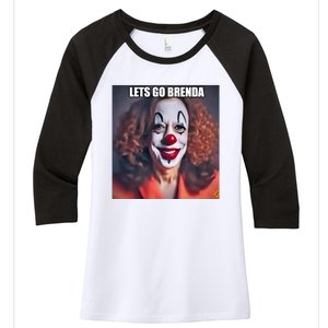 Kamala Clown Lets Go Brenda Women's Tri-Blend 3/4-Sleeve Raglan Shirt