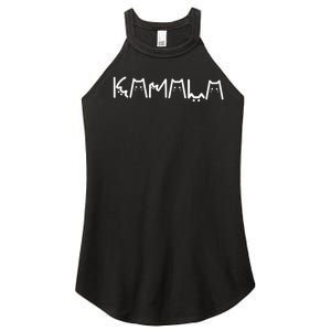 Kamala Cat Letter Font Design Women’s Perfect Tri Rocker Tank