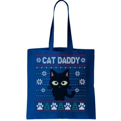 Kitty Cat Lover Xmas Cat Daddy Ugly Christmas Tote Bag