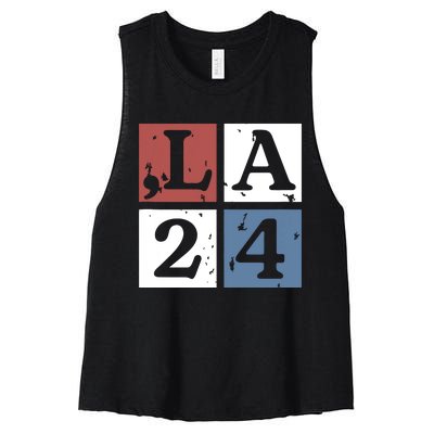 Kamala Comma La Harris 2024 Women's Racerback Cropped Tank