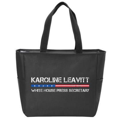 Karoline Caroline Leavitt White House Press Secretary Zip Tote Bag