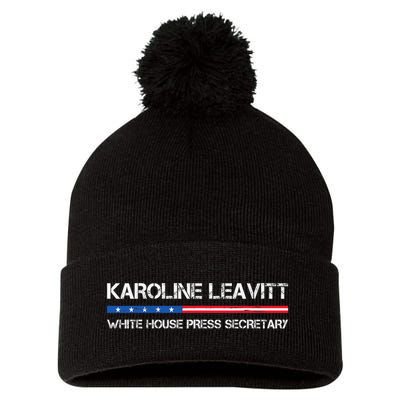 Karoline Caroline Leavitt White House Press Secretary Pom Pom 12in Knit Beanie