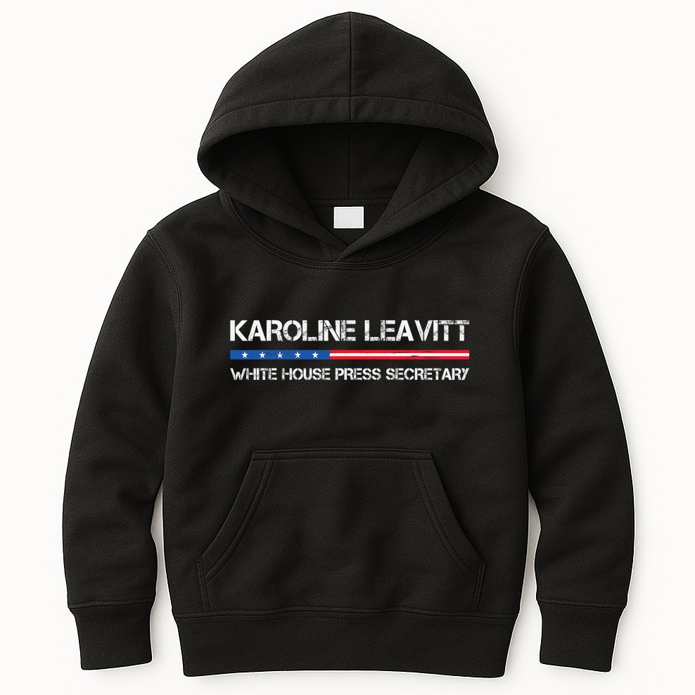 Karoline Caroline Leavitt White House Press Secretary Kids Hoodie