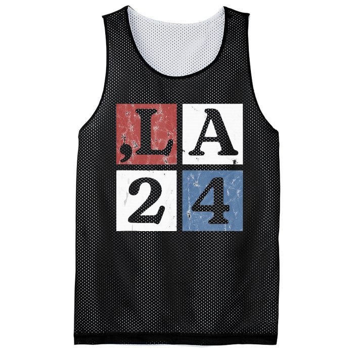 Kamala Comma La Harris 2024 Mesh Reversible Basketball Jersey Tank