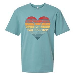 Knitting Crochet Lover Gifts Retro Sunset Yarn Sueded Cloud Jersey T-Shirt