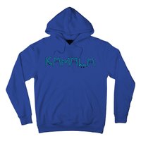 Kamala Cat Letters Cool Blue Font Design Cute Gift Hoodie