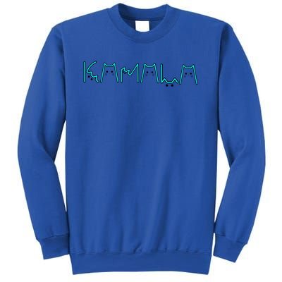 Kamala Cat Letters Cool Blue Font Design Cute Gift Sweatshirt