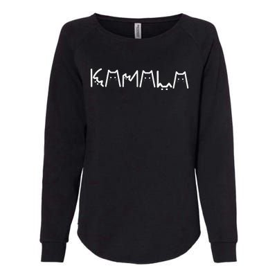 Kamala Cat Letter Font Design Womens California Wash Sweatshirt