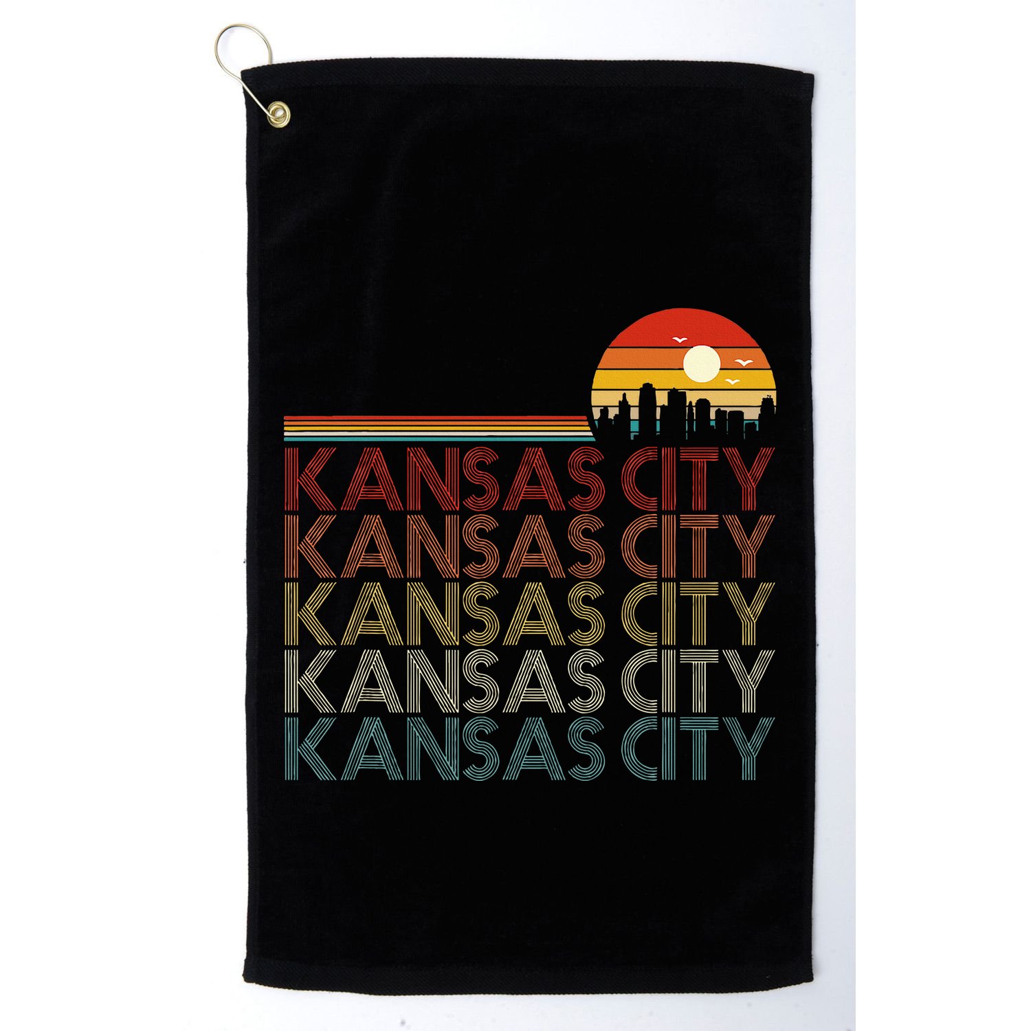 Kansas City Missouri 80s Style Kansas City Golf Towel