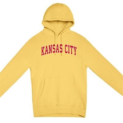 Kansas City Missouri Mo Vintage Sports Design Red Design Cute Gift Premium Pullover Hoodie