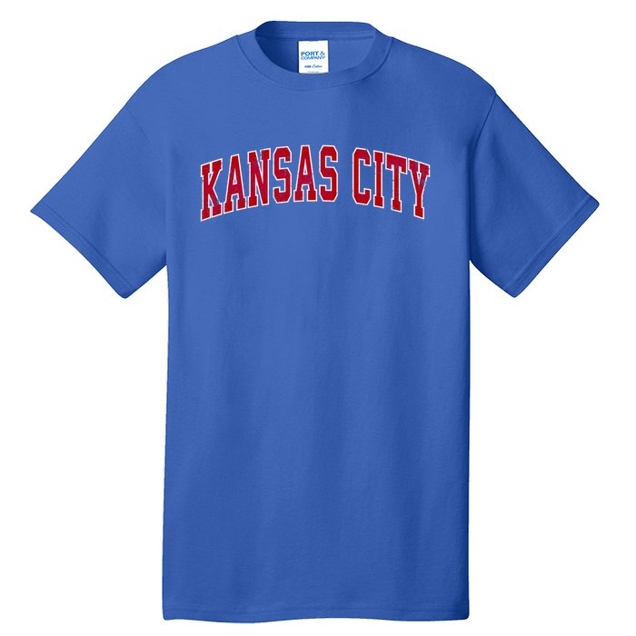 Kansas City Missouri Mo Vintage Sports Design Red Design Cute Gift Tall T-Shirt