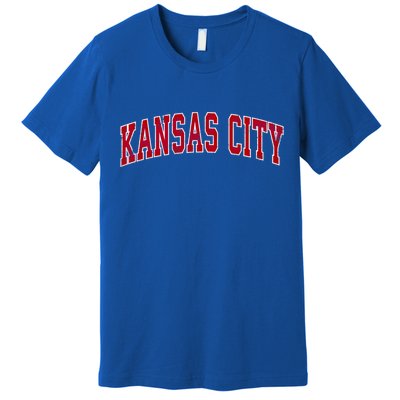 Kansas City Missouri Mo Vintage Sports Design Red Design Cute Gift Premium T-Shirt