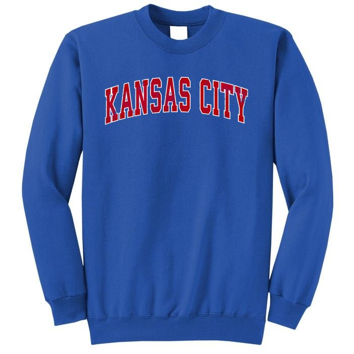 Kansas City Missouri Mo Vintage Sports Design Red Design Cute Gift Tall Sweatshirt