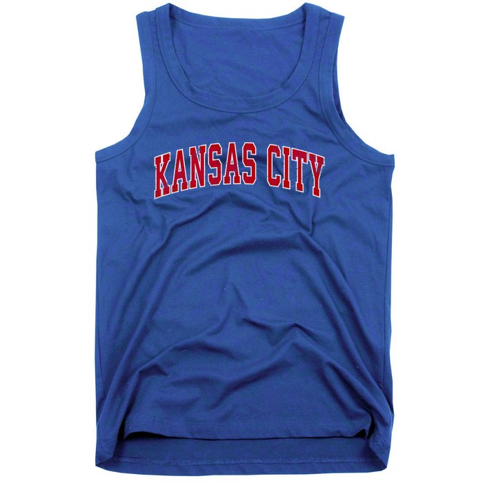 Kansas City Missouri Mo Vintage Sports Design Red Design Cute Gift Tank Top