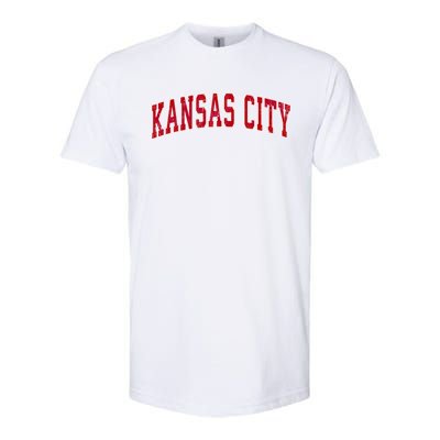 Kansas City Missouri Mo Vintage Sports Design Red Design Cute Gift Softstyle CVC T-Shirt