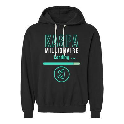 Kaspa Crypto Millionaire Loading Digital Bullrun Kaspa Miner Garment-Dyed Fleece Hoodie