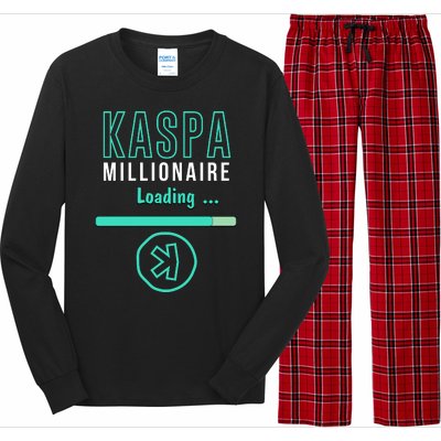 Kaspa Crypto Millionaire Loading Digital Bullrun Kaspa Miner Long Sleeve Pajama Set