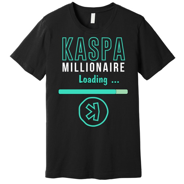 Kaspa Crypto Millionaire Loading Digital Bullrun Kaspa Miner Premium T-Shirt