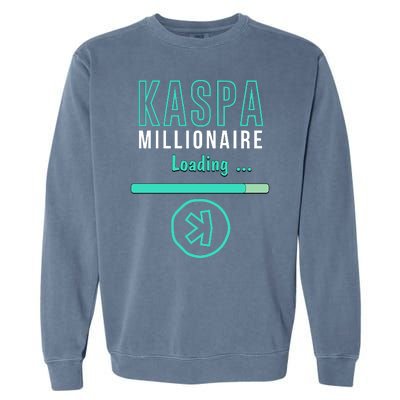 Kaspa Crypto Millionaire Loading Digital Bullrun Kaspa Miner Garment-Dyed Sweatshirt