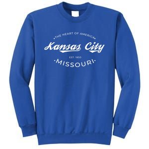 Kansas City Missouri Heart Of America Retro Logo Funny Gift Sweatshirt