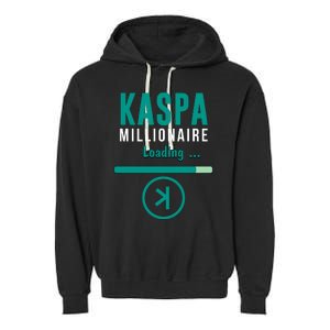 Kaspa Crypto Millionaire Loading Kaspa Miner Digital Bullrun Garment-Dyed Fleece Hoodie