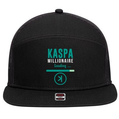 Kaspa Crypto Millionaire Loading Kaspa Miner Digital Bullrun 7 Panel Mesh Trucker Snapback Hat