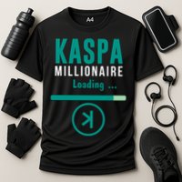 Kaspa Crypto Millionaire Loading Kaspa Miner Digital Bullrun Performance Shirt