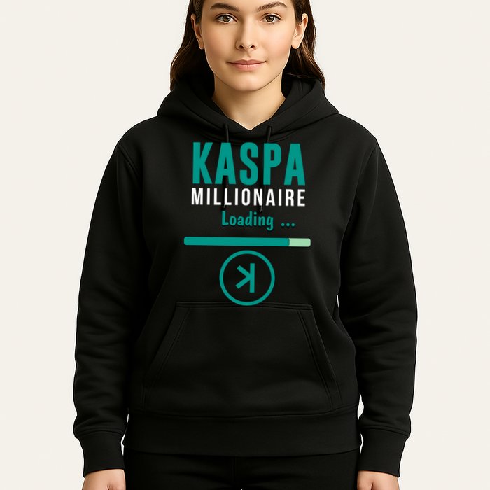 Kaspa Crypto Millionaire Loading Kaspa Miner Digital Bullrun Hoodie