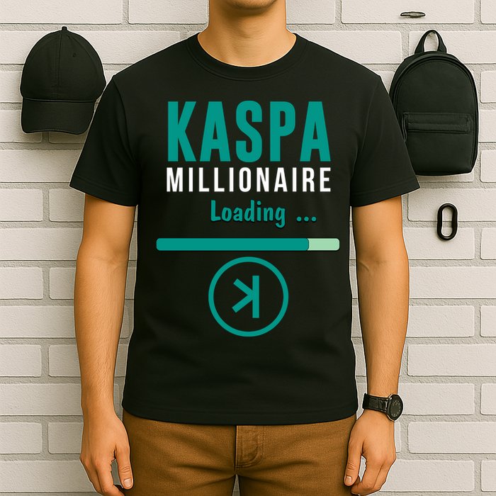 Kaspa Crypto Millionaire Loading Kaspa Miner Digital Bullrun T-Shirt