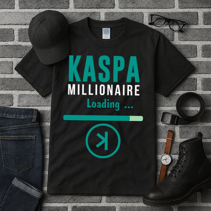Kaspa Crypto Millionaire Loading Kaspa Miner Digital Bullrun Tall T-Shirt