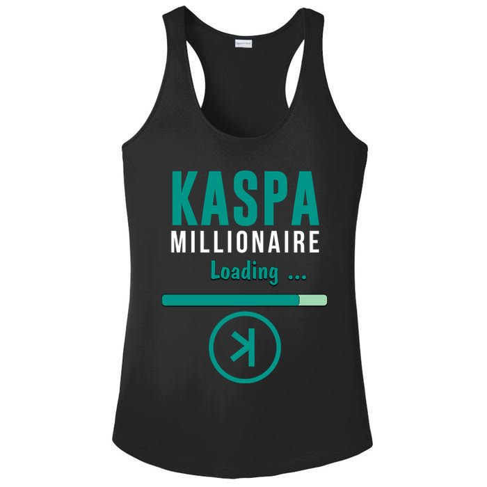 Kaspa Crypto Millionaire Loading Kaspa Miner Digital Bullrun Ladies PosiCharge Competitor Racerback Tank
