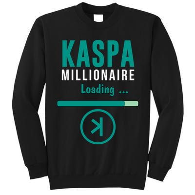 Kaspa Crypto Millionaire Loading Kaspa Miner Digital Bullrun Tall Sweatshirt