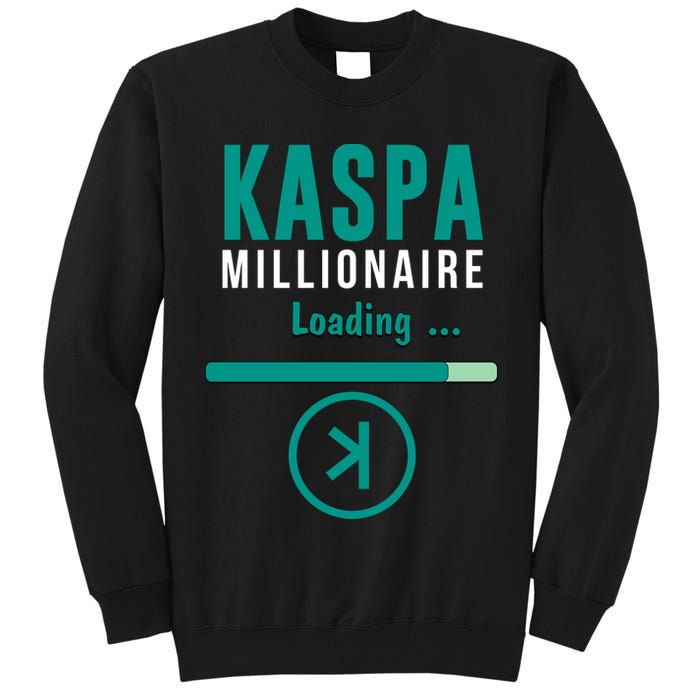 Kaspa Crypto Millionaire Loading Kaspa Miner Digital Bullrun Tall Sweatshirt
