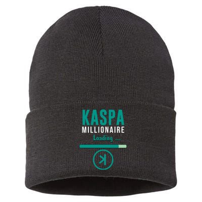 Kaspa Crypto Millionaire Loading Kaspa Miner Digital Bullrun Sustainable Knit Beanie