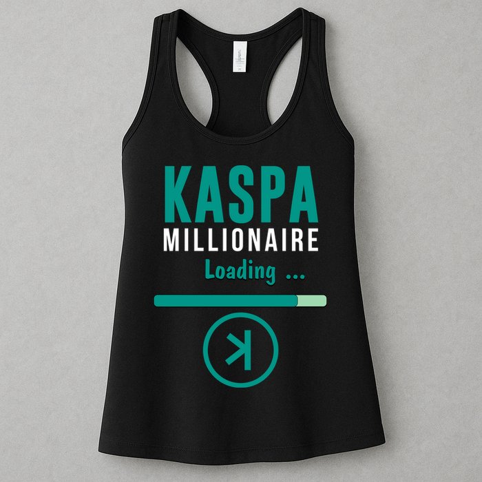 Kaspa Crypto Millionaire Loading Kaspa Miner Digital Bullrun Womens Tank Top