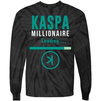 Kaspa Crypto Millionaire Loading Kaspa Miner Digital Bullrun Tie-Dye Long Sleeve Shirt