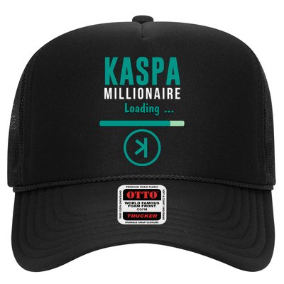 Kaspa Crypto Millionaire Loading Kaspa Miner Digital Bullrun Trucker Hat